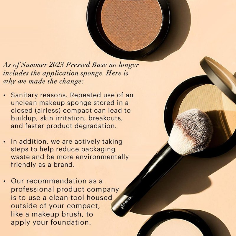 Glo Skin Beauty Pressed Base Powder Foundation, Chestnut Medium – Buildable Sheer to Full Coverage, Long Wear Face Powder Compact, Pressed Powder Makeup for Smooth, Semi-Matte Finish