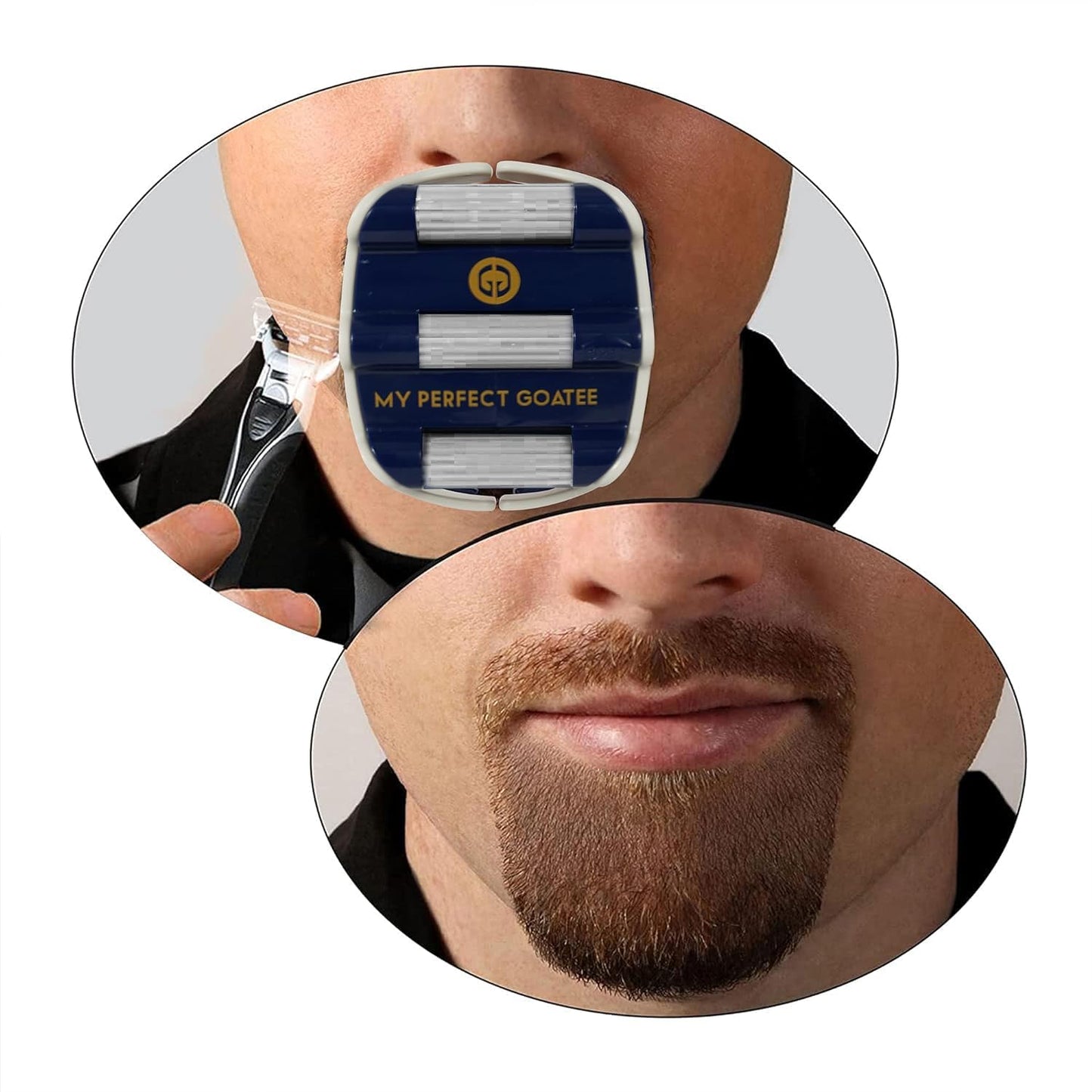 Goatee Shaper Template 2 Pack - Beard Shaping Tool & Guide for Men - Adjustable Goatee Trimming Stencil for Perfect Symmetrical Goatee - Value Pack | My Perfect Goatee