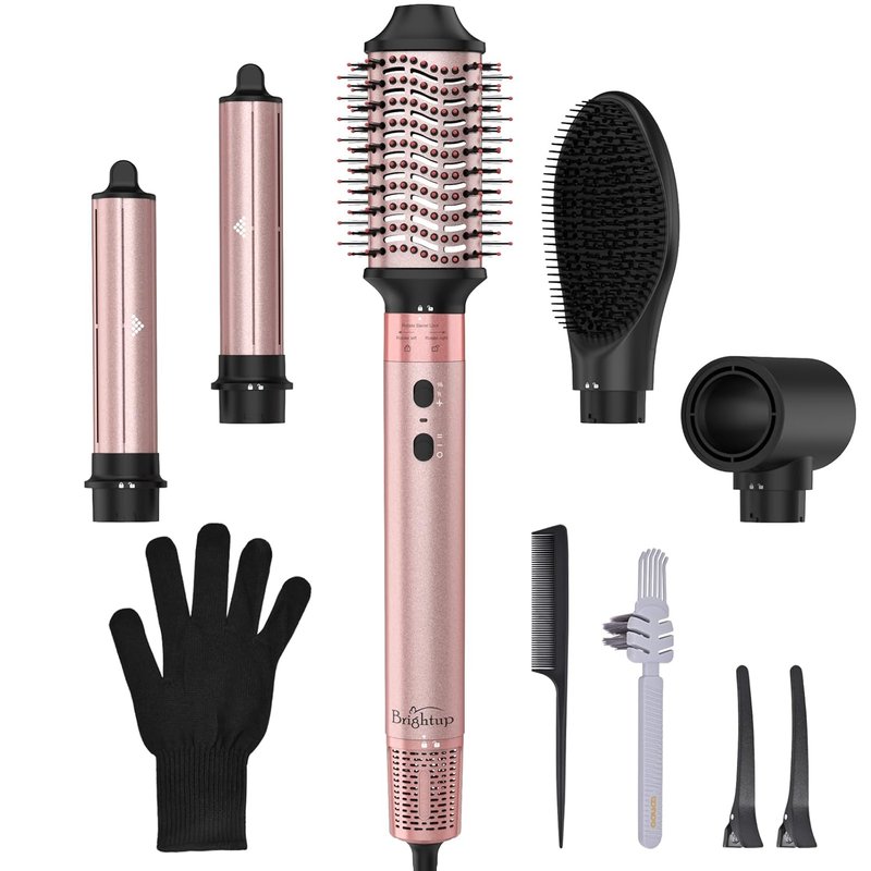 Brightup Air Styler - Professional 3-in-1 Hair Dryer Brush with 110,000 RPM Ionic Technology | Fast Drying & Curling