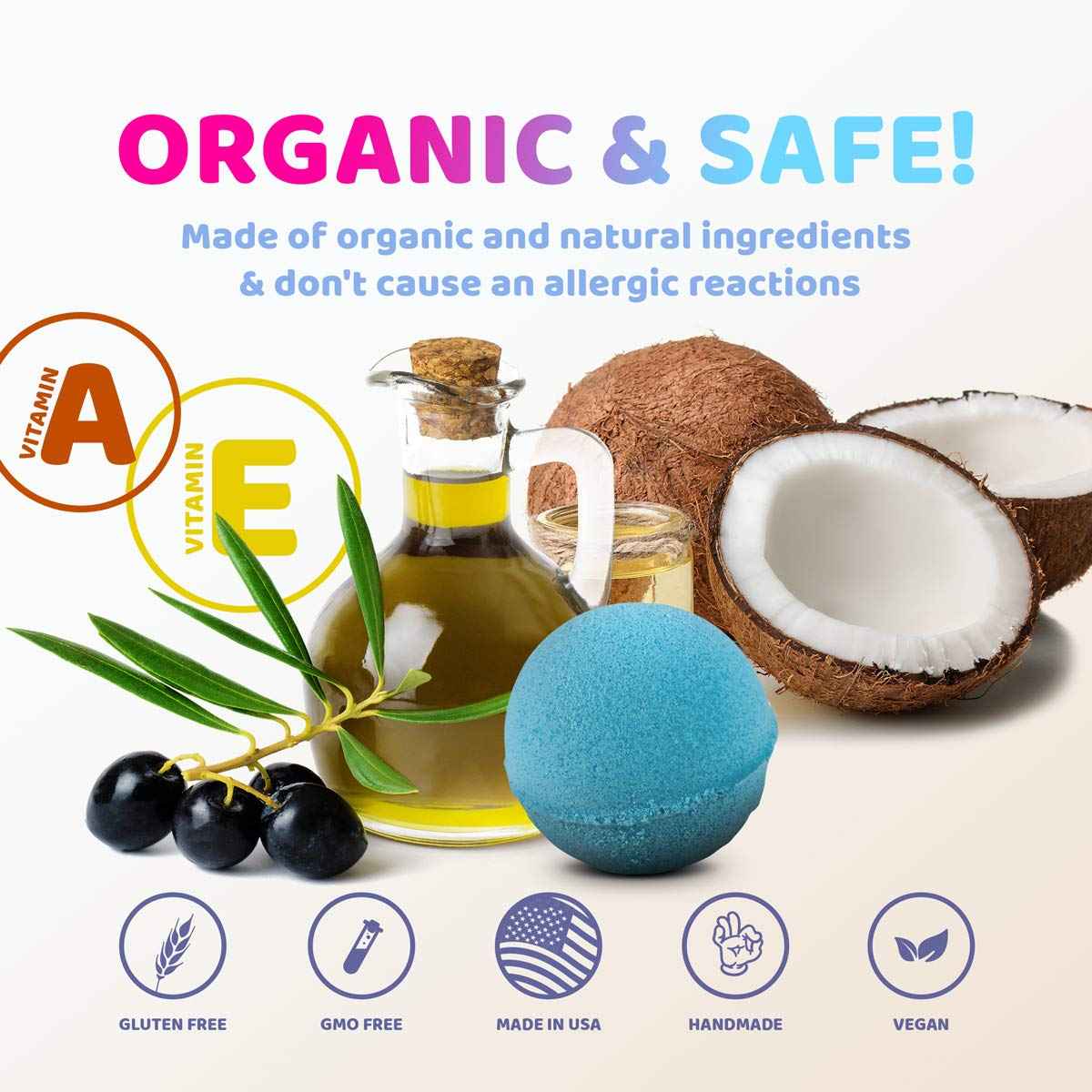 Bath Bombs for Kids Set with Toys Surprise Inside for Kids | Nautical Toys | Natural and Safe for Girls, Boys, Teens - Perfect for Gift - Handmade in USA