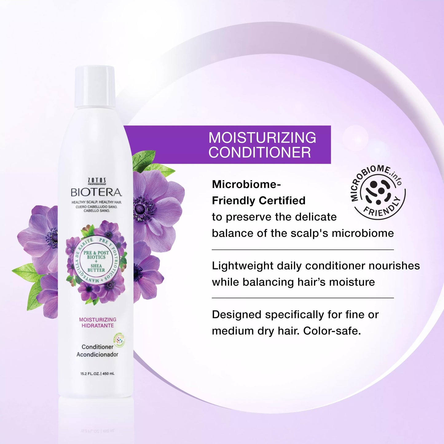 Biotera Moisturizing Conditioner | Hydrates & Moisturizes Dry, Medium, Fine Hair | Microbiome Friendly | Vegan & Animal Test Free | Paraben Free | Color-Safe | 32 Fl Oz