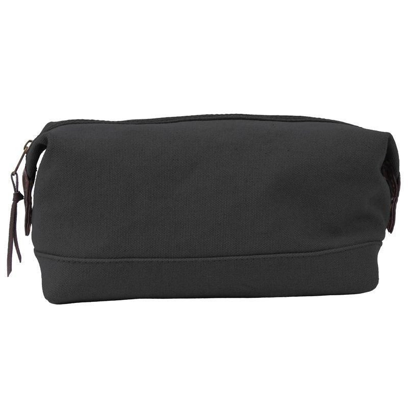 Rothco Canvas & Leather Travel Kit – Compact Vintage Toiletry Bag Dopp Kit Pouch