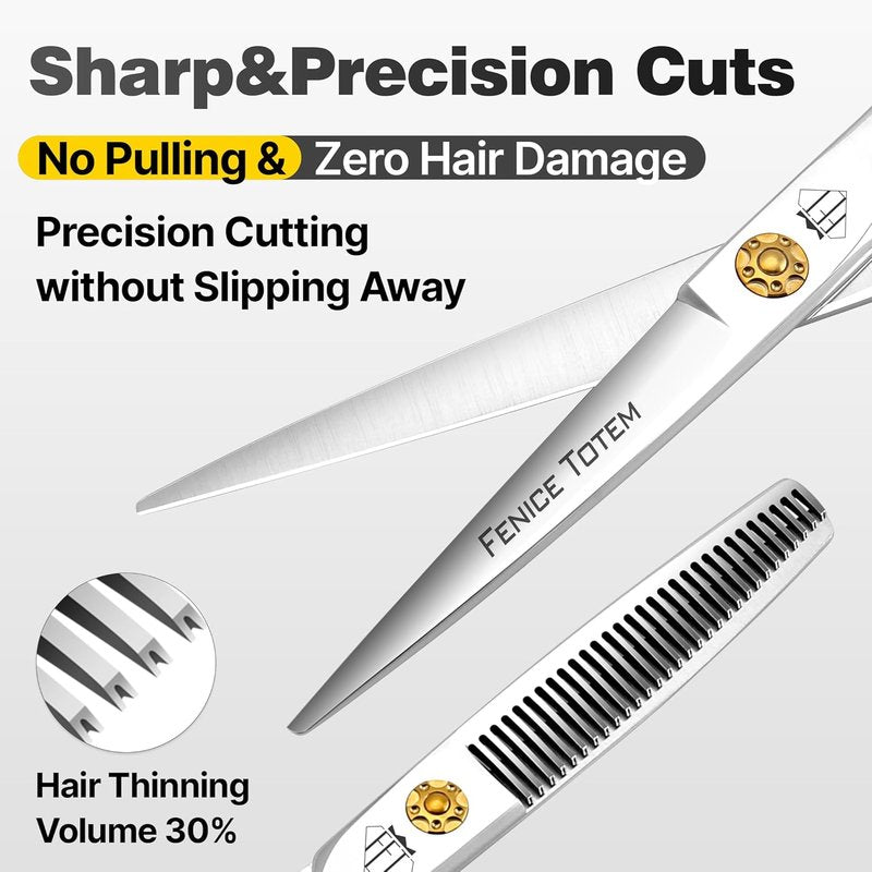 Professional Hair Scissors - Sharp Precision Cutting, No-Pull Design | 6.5-Inch Set