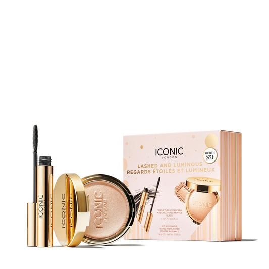 ICONIC LONDON Name a Better DUO Gift Set | Includes Triple Threat Mascara and Prep-Set-Glow Original