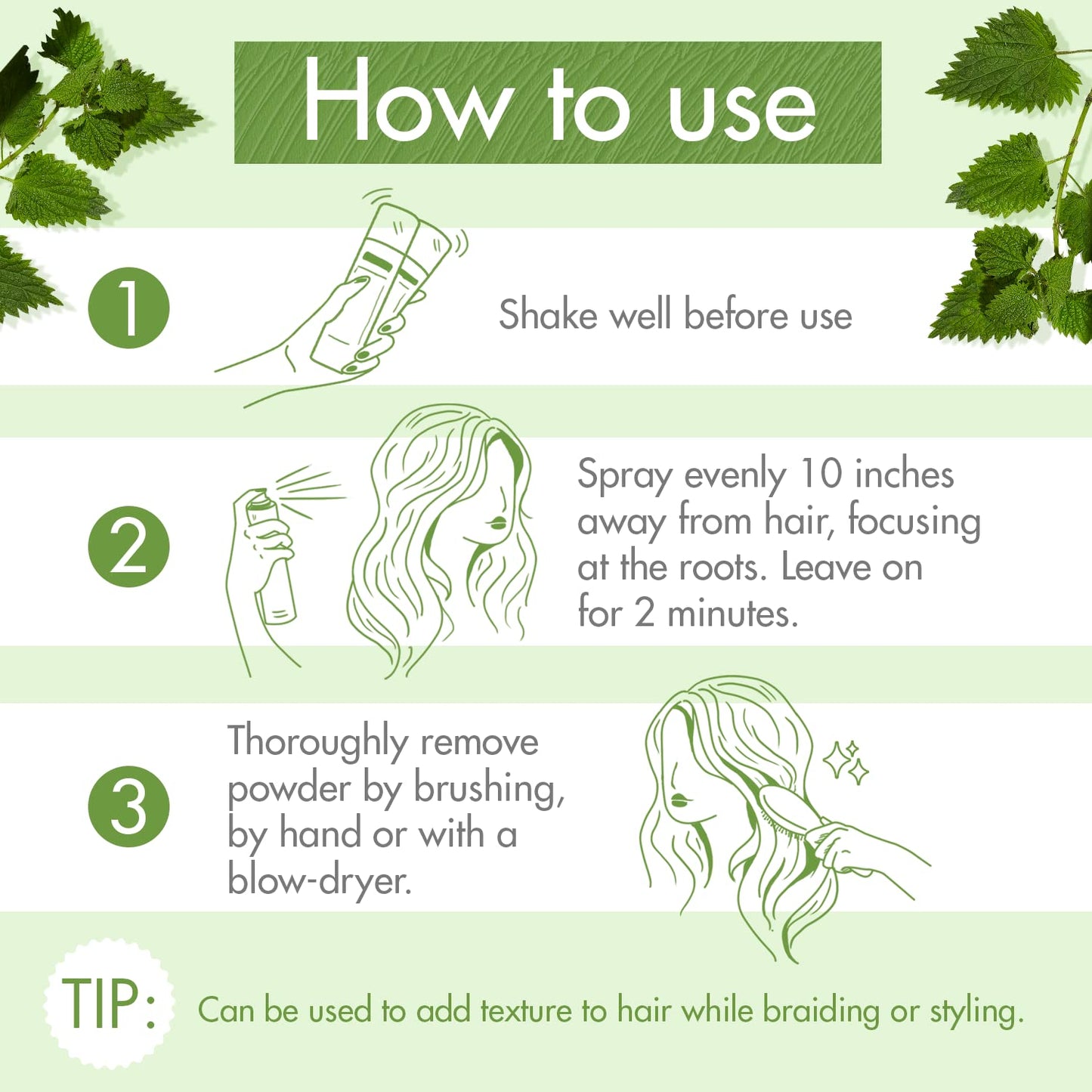 Klorane Dry Shampoo With Nettle and Natural Tint, Nettle for Brunette, Oily Hair and Scalp, Regulates Oil Production, Paraben & Sulfate-Free, Travel Size 1 Fl oz.