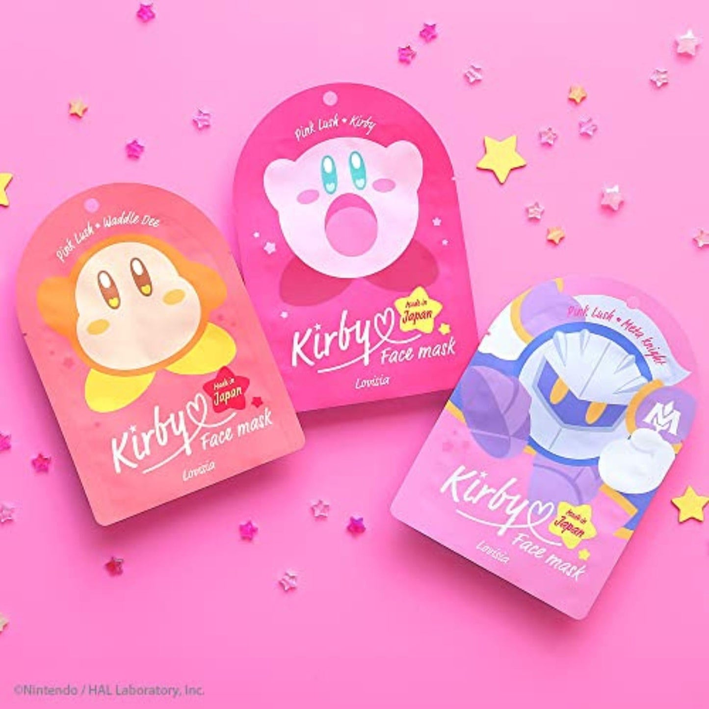 Lovisia Kirby Daily Facial Masks for Women 5EA, Hyaluronic Acid Face Mask Sheets for Face Mask Skin Care with Shea Butter, Collagen & Ginseng Root Extract for Vitamin C Mask for Hydrating Face Masks