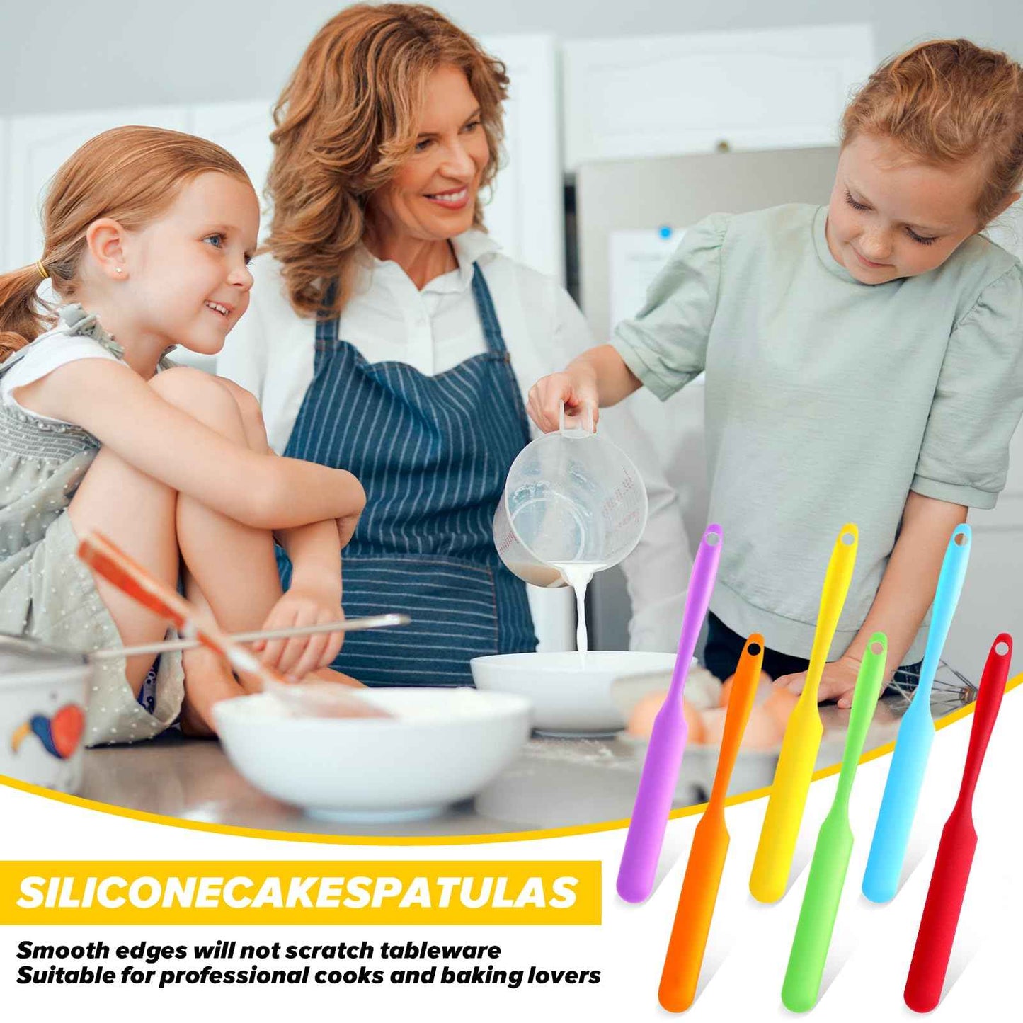 24pcs Jar Spatula,Silicone Jar Scraper with Long Handle,Jam Spreader Cake Cream Butter Spatulas, Silicone Spatula Waxing Applicator for Home Salon Body Use