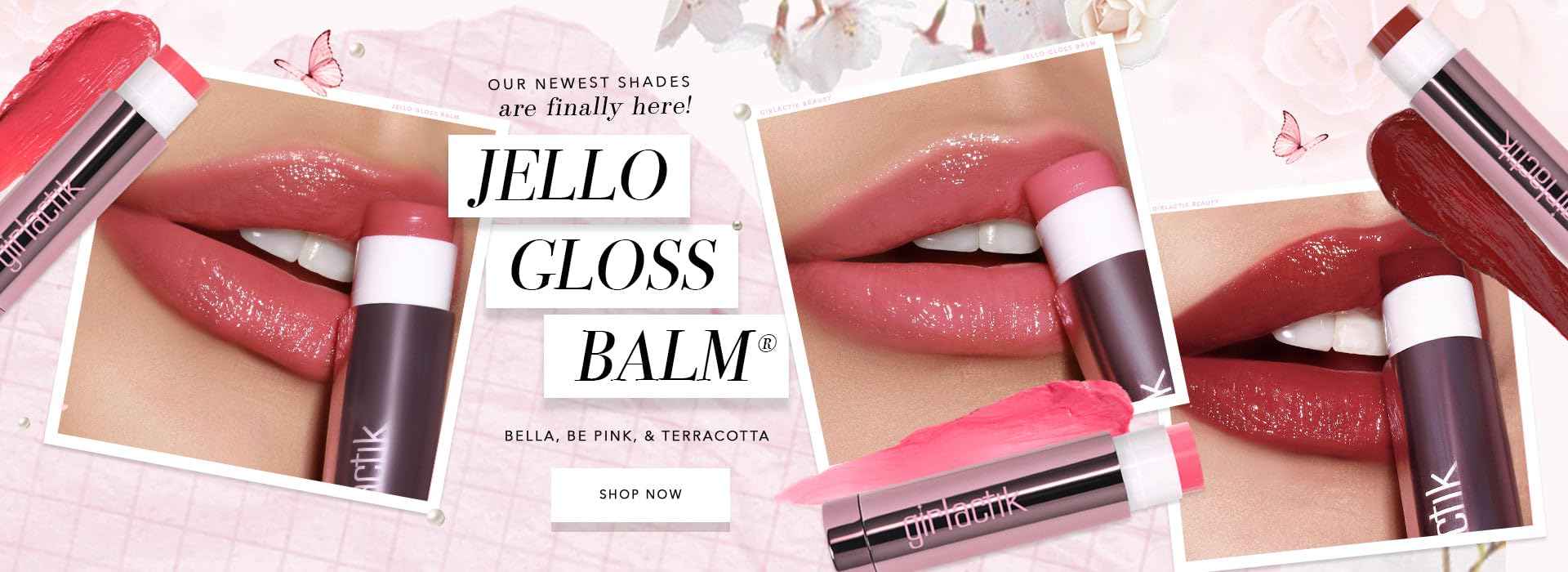 Girlactik Jello Gloss Lip Balm - Original Lip Care with Vitamin E, Aloe Vera, Avocado and Apricot Kernel Oil for Hydrating, Moisturizing Lip Balm with Glossy, Smooth, 4.5 g / 0.15 oz (Be Pink)