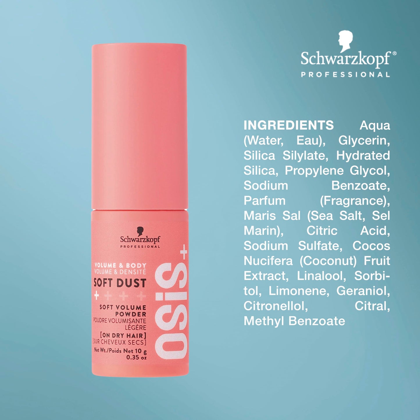 OSiS+ Soft Dust Volume Powder – Root Lift Dry Texture Spray – Lightweight Volumizing and Texturizing Powder for Fine to Medium Density Hair, 0.35 oz