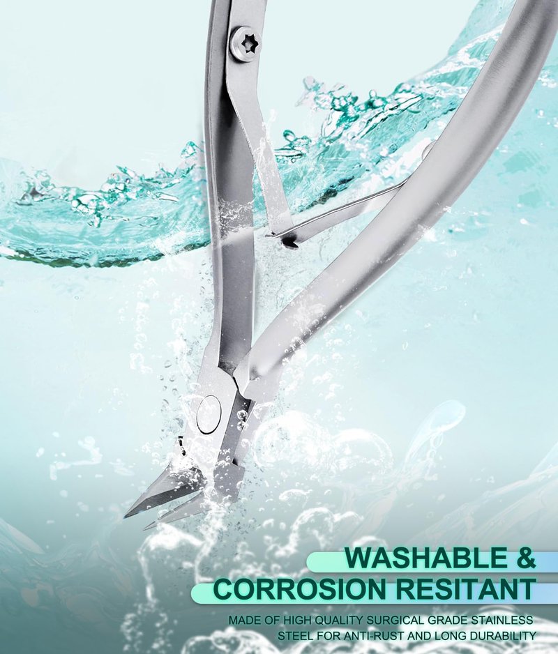 Ingrown Toenail Clippers - Sharp Pointed Stainless Steel Cutter for Thick Nails | 7-Shaped Beveled Design