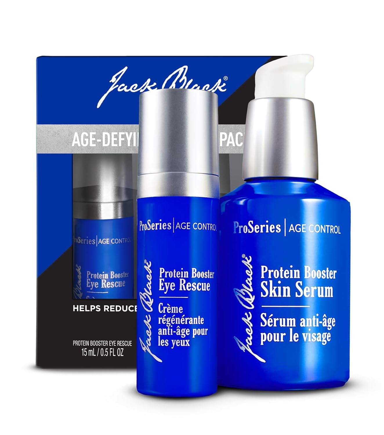 Jack Black Protein Booster Skin Serum - Anti-Aging Peptide & Antioxidant Face Serum for Men | 1.7 oz