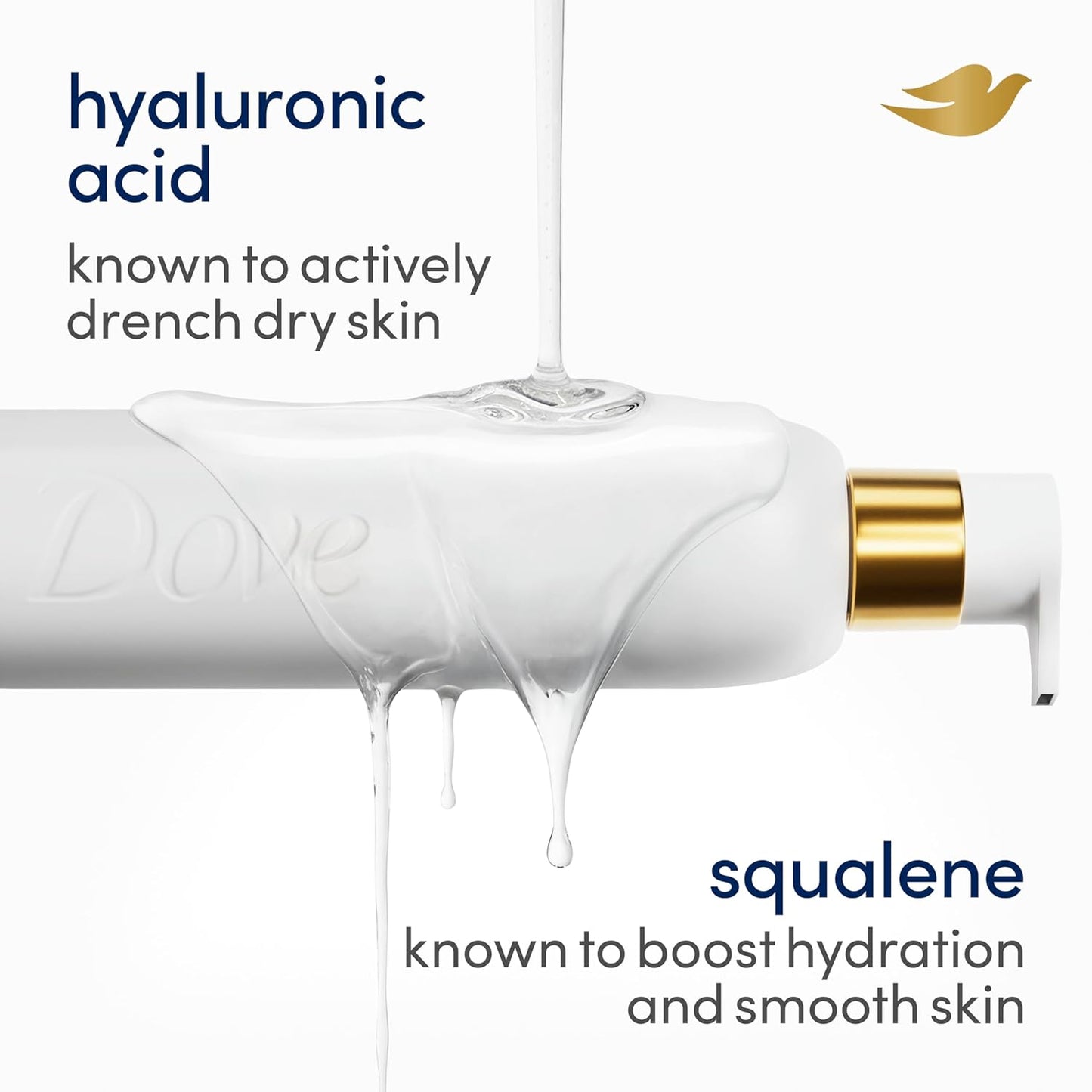 Dove Body Wash - Hydration Boost with Hyaluronic Acid | 18.5 oz for Deep Moisture