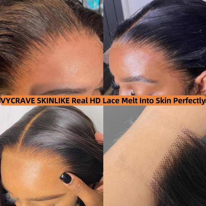 2x6 SKINLIKE Real HD Lace Closure Only 0.095mm Ultra-thin Invisible HD Lace Pre Plucked Single Knot Body Wave Lace Closure Human Hair 18 inch