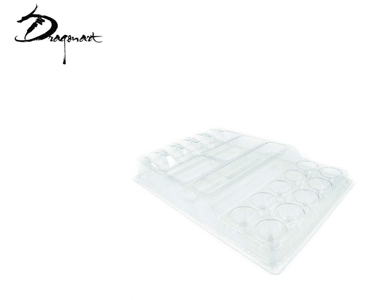 Dragon Art 25pcs Plastic Disposable Ink Cup Tray Pigment Rack Holder Tray Tattoo Accessories (Clear)