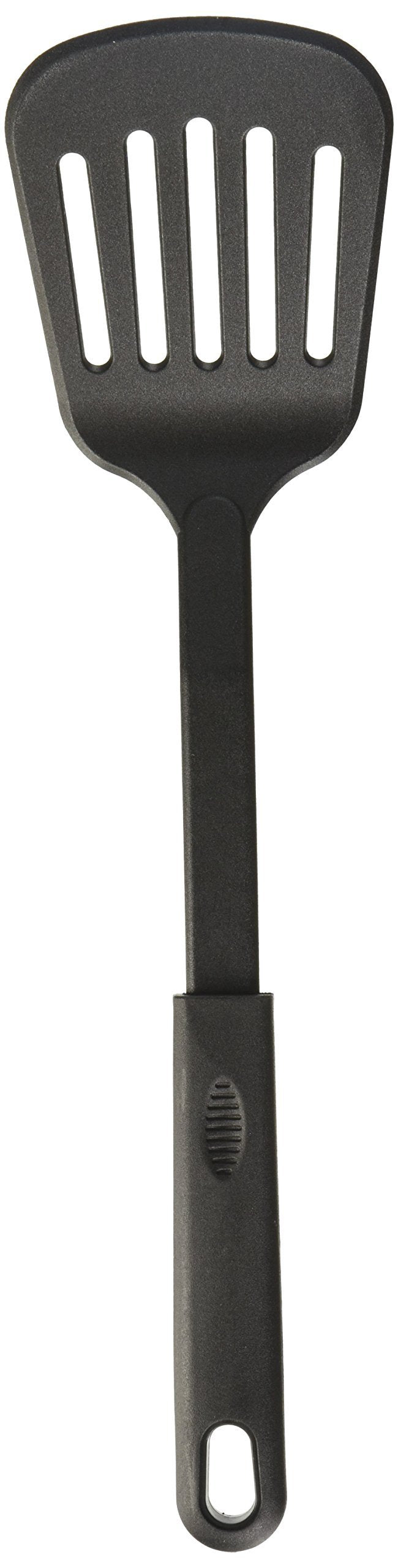 Winco Nylon Slotted Spatula, Black Medium, 12-3/4"