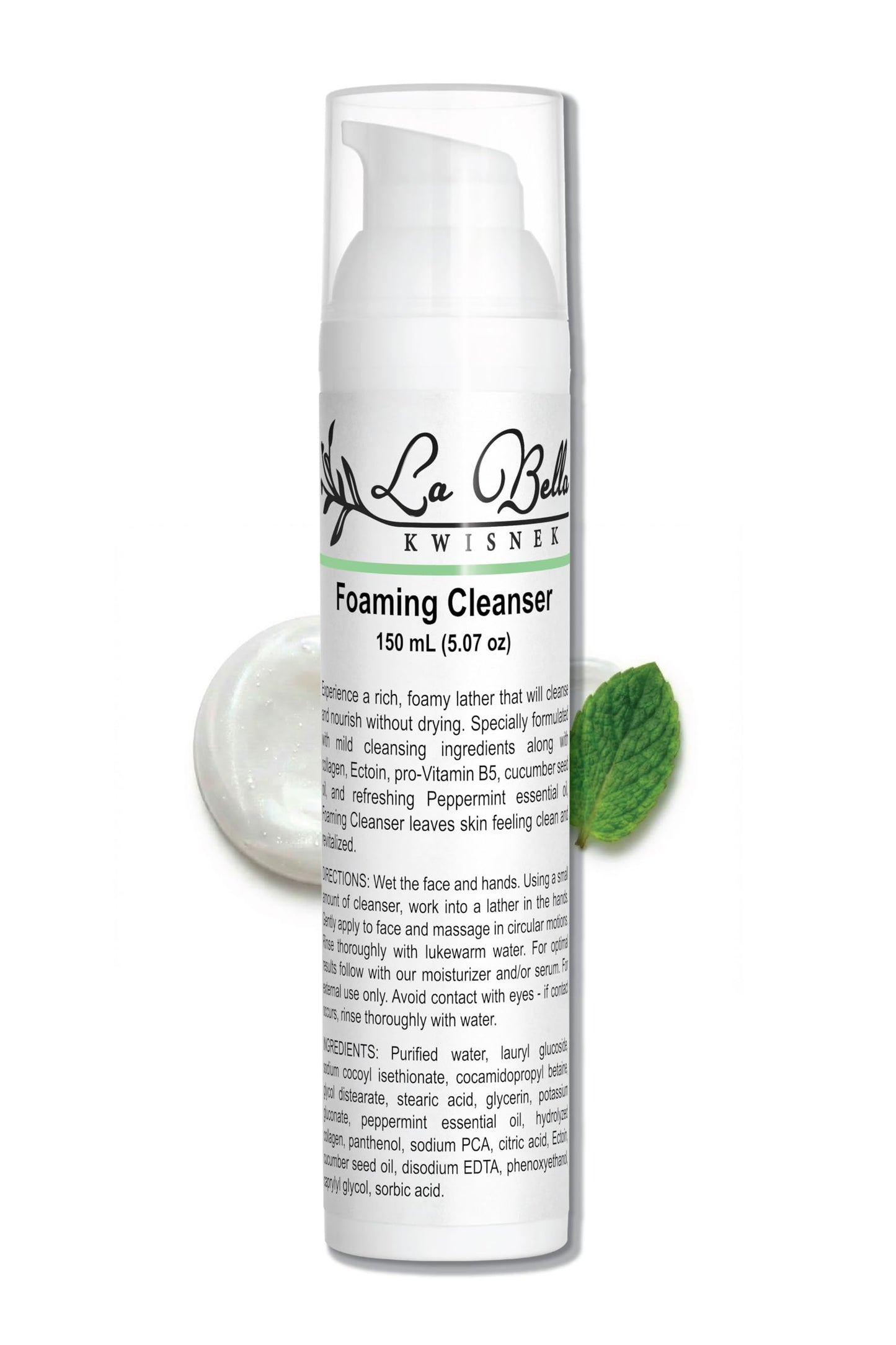 La Bella Kwisnek Foaming Cleanser – Mild Purifying Cleanser, with Ectoin and Peppermint Oil