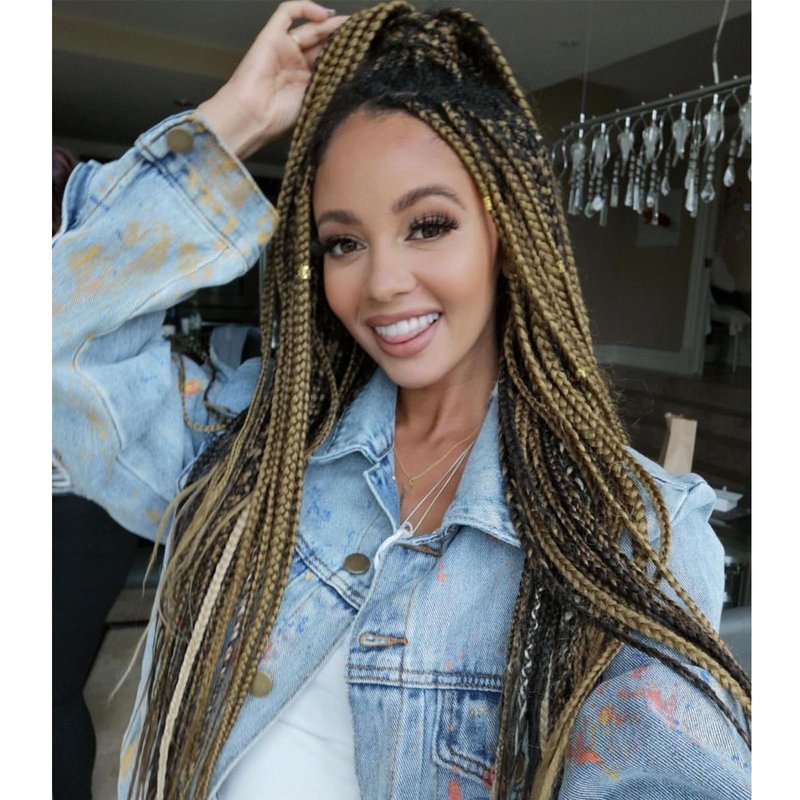 Ombre Blonde Crochet Box Braid 30inch 6Packs Midium Size Premium Synthetic Crochet Braids Waist Length Individually Prelooped Handmade Soft Braids Hair Extension For Girls Women(30inch M1B27)