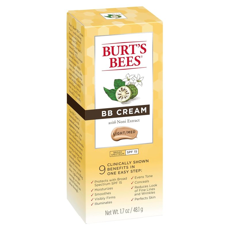 Burt's Bees BB Cream - Tinted Lotion With SPF 15 for All Skin Types | Light to Medium, 1.7 oz Tube