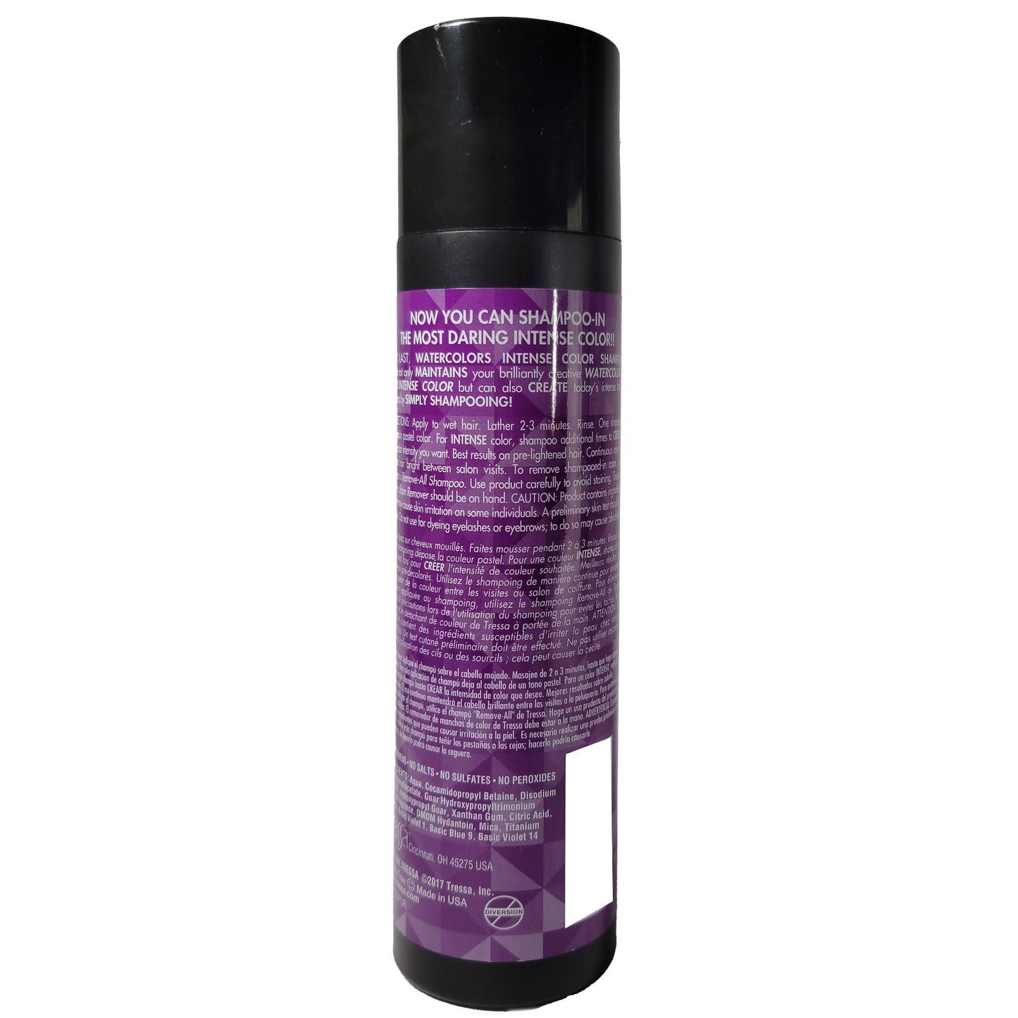 Watercolors Intense Color Depositing Shampoo, Semi Permanent Hair Color 8.5 oz - PURPLE