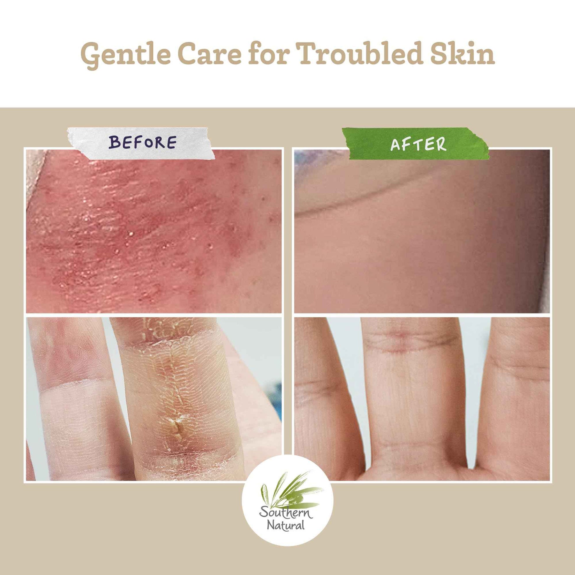 Southern Natural Handmade Goat Milk Soap Bar - Nourishing Cleanser for Dry and Sensitive Skin, Homemade Face & Body Wash with Rosemary Mint, Spearmint Essential Oil, 2-Pack (4-4.5 oz)