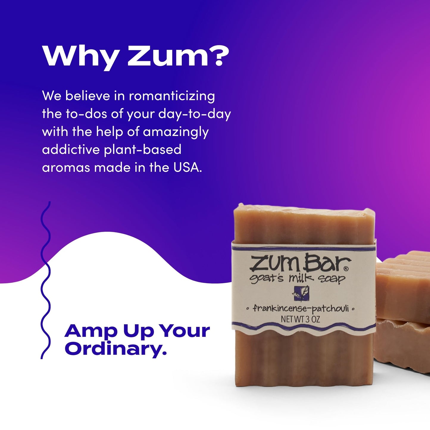 Zum Indigo Wild Goat's Milk Soap Bar - Bar Soap for Hands & Body Made with Essential Oils - 3 oz - Lavender Blends (6 Pack)