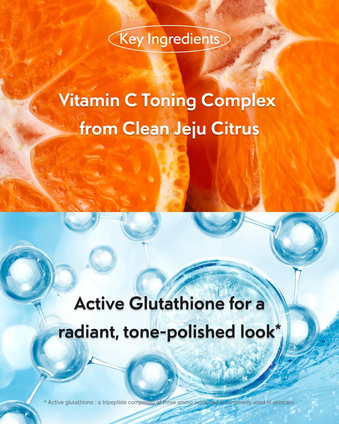 FOREST Vita C-Tangerine Toning Serum 1.69 fl. oz vitamin serum enriched with Mandarin Extract Niacinamide 5 Panthenol and Glutathione infused Vitamin Capsules for Glow Boost, Korean Skin Care