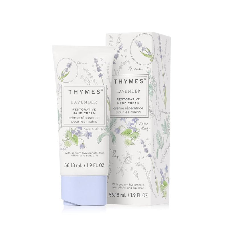 Thymes Restorative Hand Cream - Moisturizing Lavender & Rosewood Formula | Travel Size 1.9 fl oz