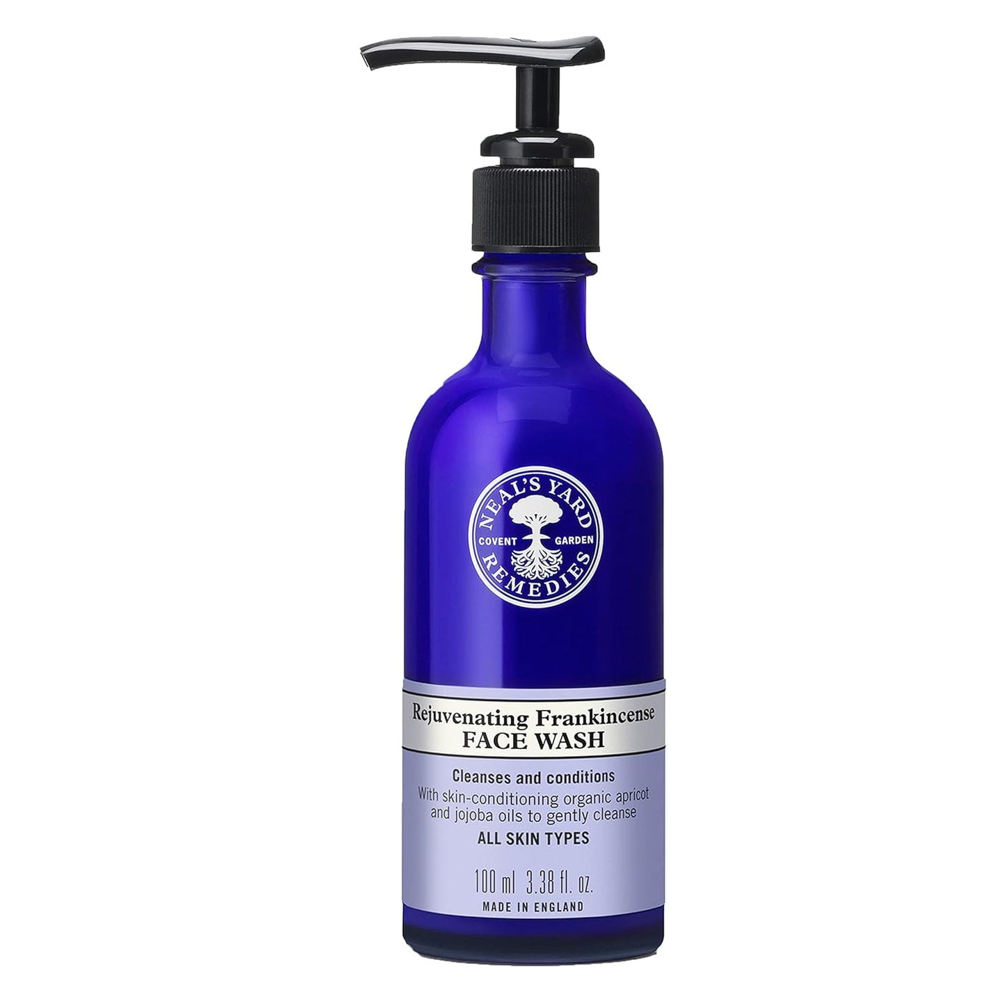 Rejuvenating Frankincense Facial Wash - Gentle Cleansing for All Skin Types | Vegan, 100mL with Apricot & Jojoba Oils
