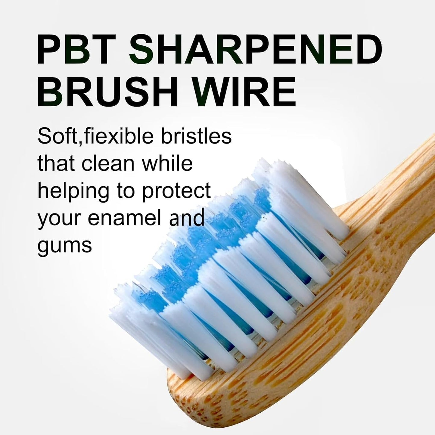 MgcSto Sonic Electric Bamboo Toothbrush for Adults -5 Adjustable Cleaning Modes -Includes 2 Bamboo Heads with Castor Oil Bristles - Upgraded IPX7 Waterprood -Convenient Charging & Travel Case