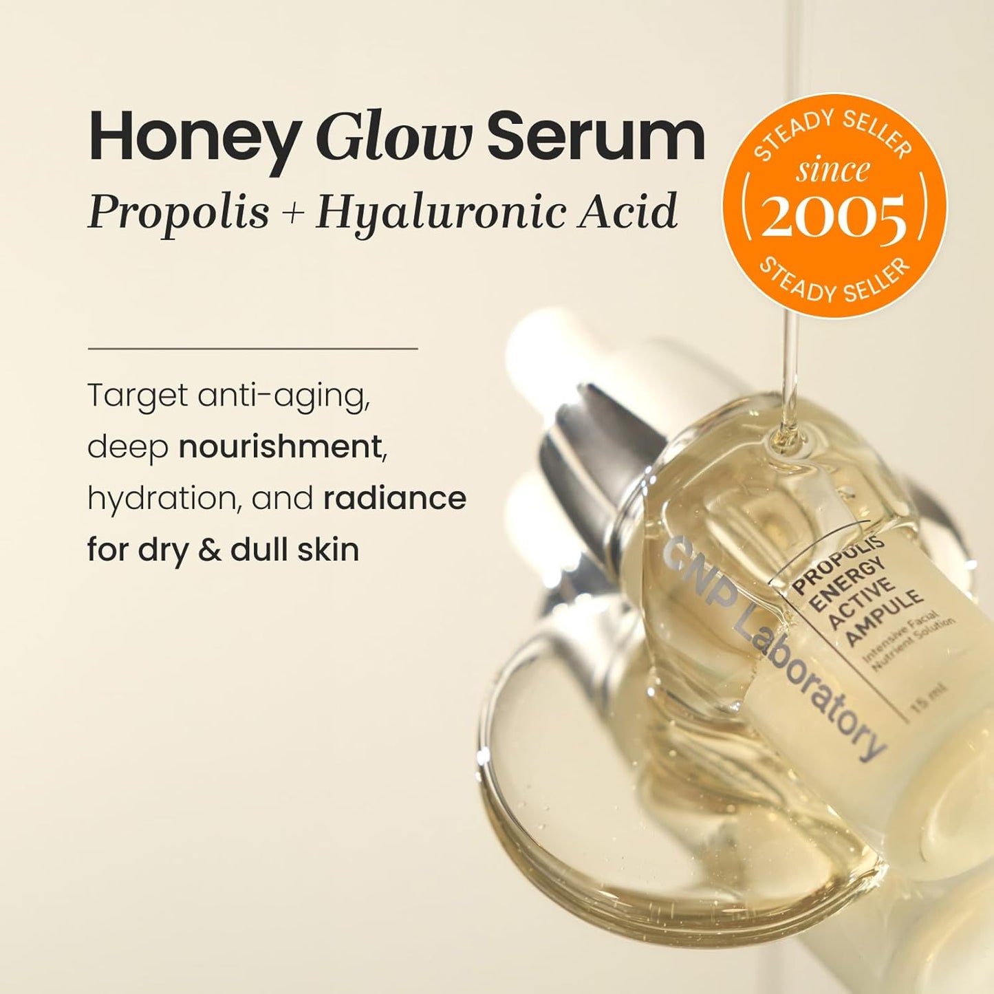 CNP Glow Skin Booster Set - Honey Ceramide Essence & Centella Serum | Propolis-Infused Hydration for Sensitive Skin