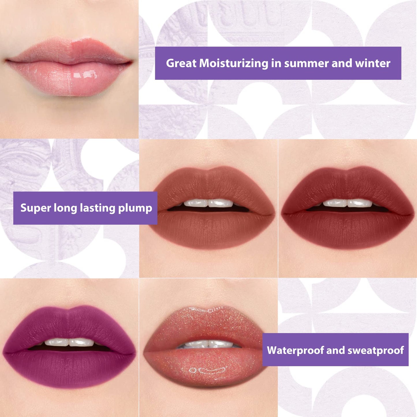 Color Nymph Makeup Gift Set For Teens, Full Kit With Make Up Kits Beginner Makeup Sets with Paper Exquisite Purple Cosmetics Box 2 Eyeshadow Palettes, Mascara, Lipstick, Lipgloss Makeup Set Brushes