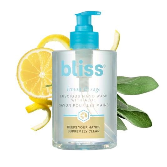Bliss Lemon & Sage Luscious Hand Wash with Aloe – Hydrating, Refreshing Hand Soap with Coconut Oil & Vitamin B5 – Gently Cleanses Without Drying – 12.14 fl oz