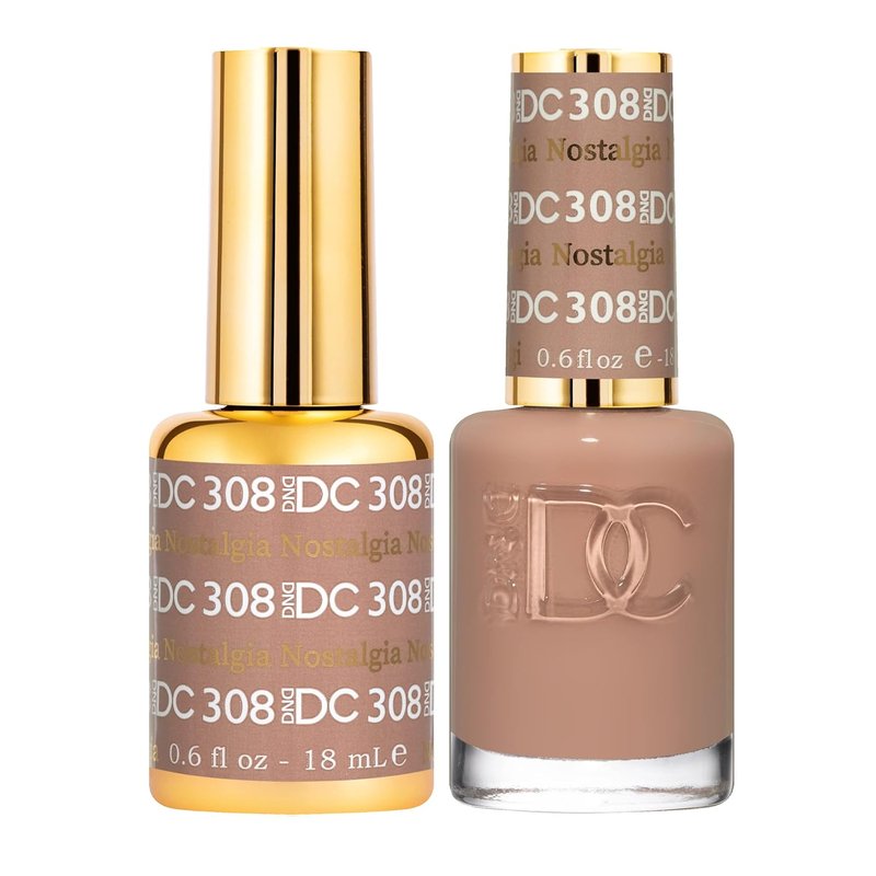 DND Gel Polish Set - Brown Collection UV/LED Gel & Air Dry Nail Lacquer Duo | 0.5 Fl Oz Each