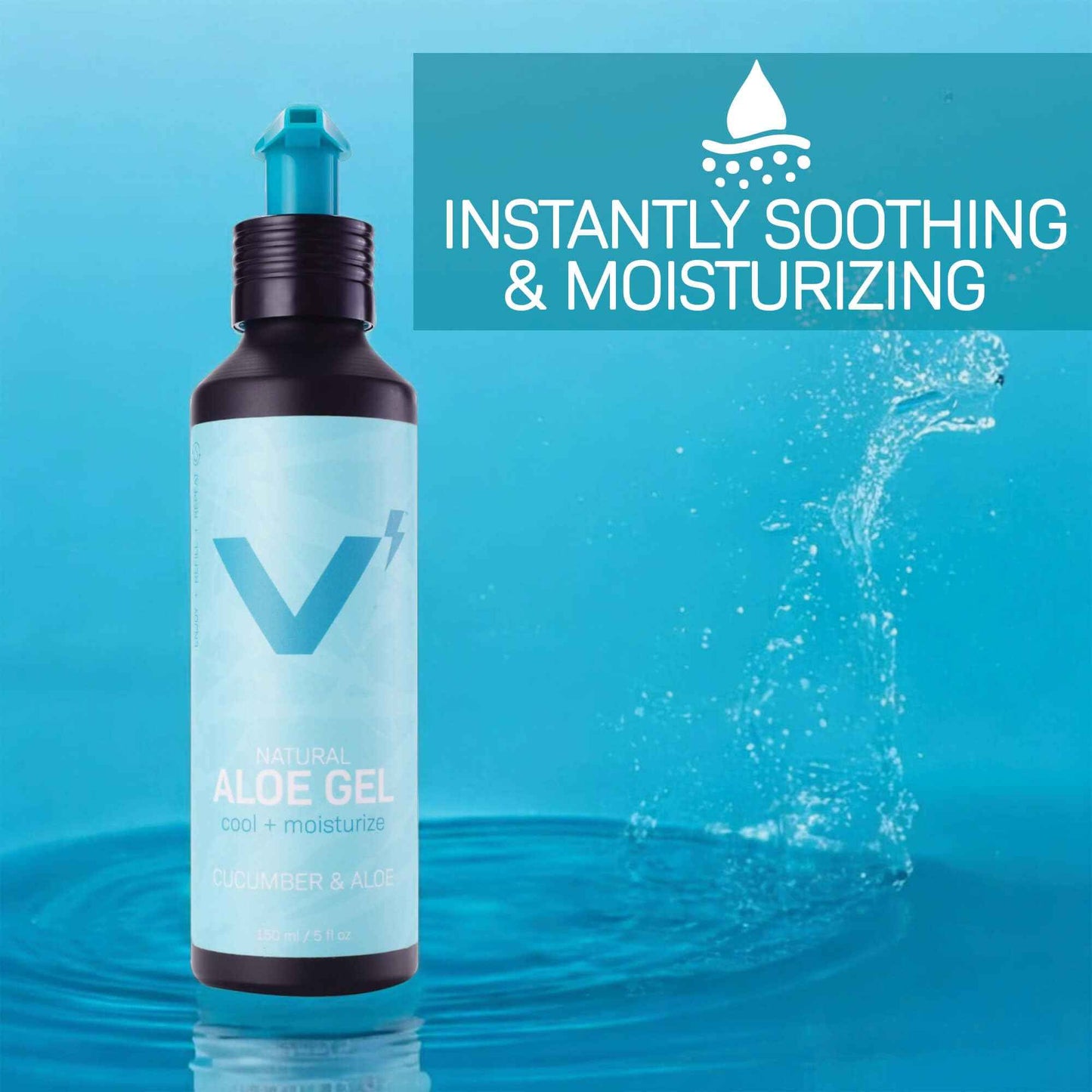 VOLT Organic Aloe Vera Gel for Face & Skin - Soothes, Moisturizes & Refreshes Naturally - 5. Fl. Oz (150ml)