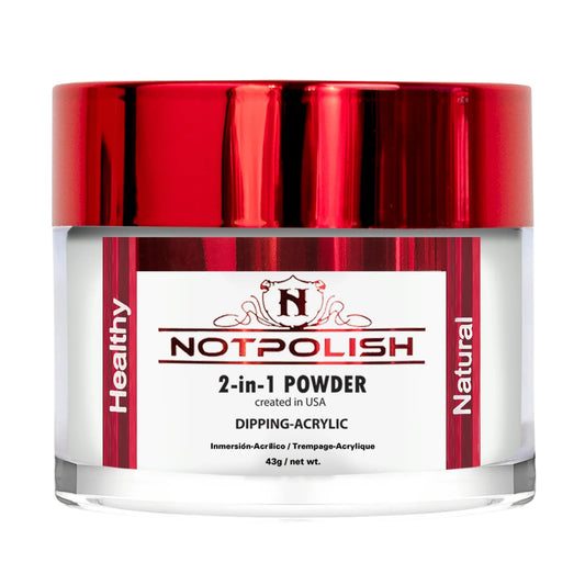 Notpolish Dip Powder for Nails - Artistic Perfect Dip in Clear - Vibrant Color & Long Wear - For Dipping or Dabbing, No UV Needed - Clean Finish Powder Dip - Manicure Supplies - 2 oz