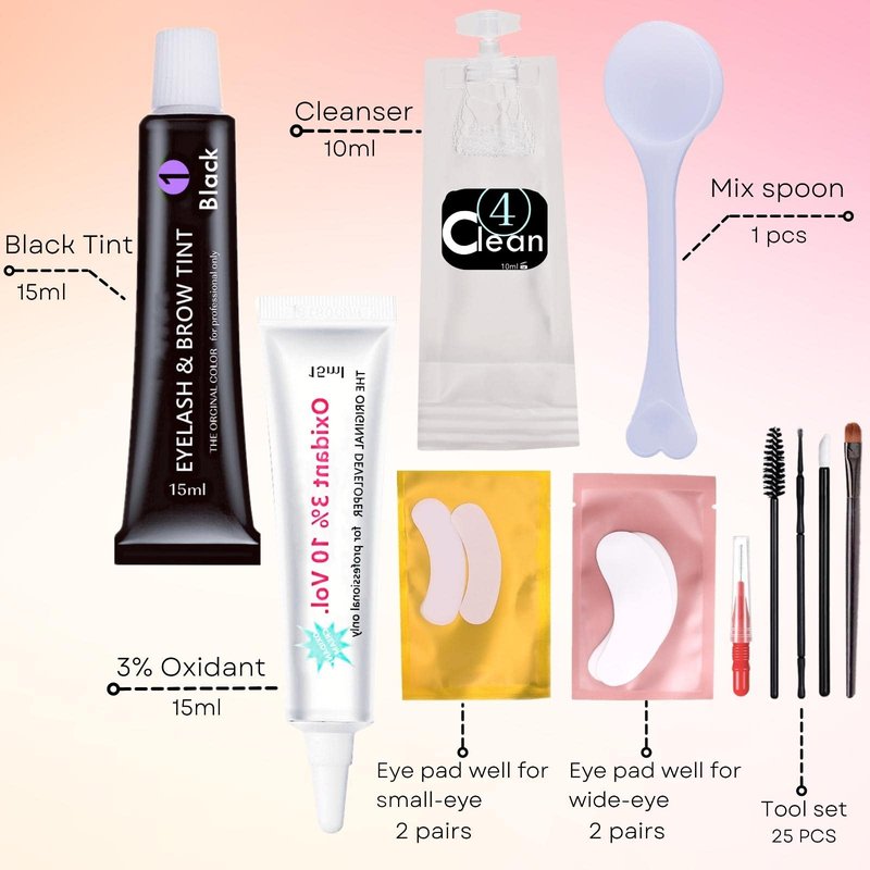 Eyelash Perm Eyebrow Lamination 2 in 1 Kit Easy DIY at Home 5 Minutes Curl Lift Long-Lasting a Month Professional Tool Make Lash and Brow More Volume 6 Weeks (2 1-Lash kit), Black