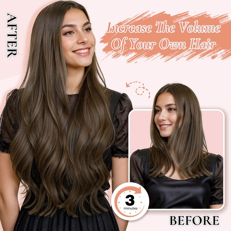 MEI YUAN LIN Hair Extensions Real Human Hair 14 Inch Clip In Human Hair Extensions Soft, Silky, Easy To Wear5pcs 80g Chocolate Brown