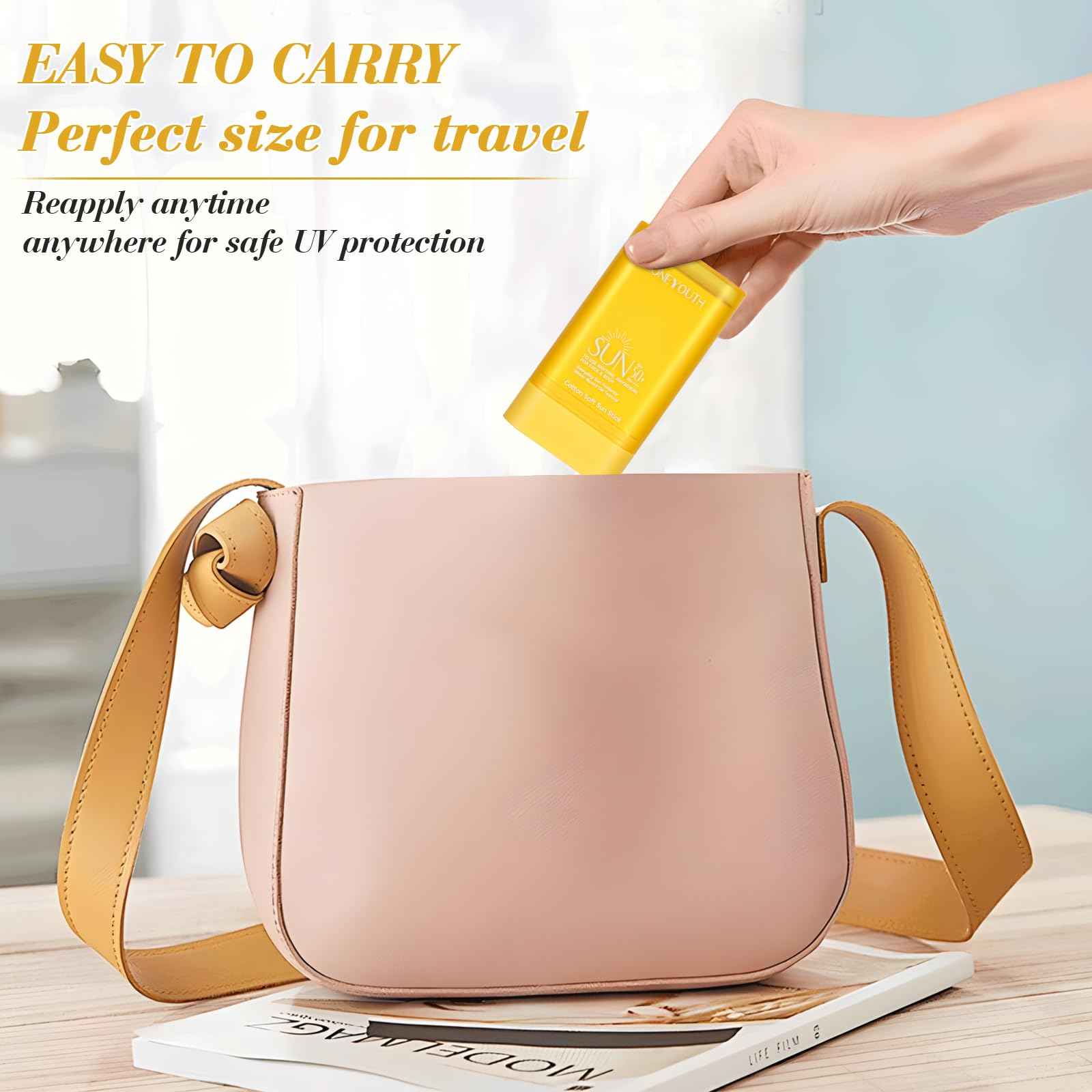 Sunscreen Stick SPF 50+ PA++++ 0.56Oz | Water Resistant (80 Min) | Face & Body Sunscreen for Sensitive Skin | Non-Greasy, No White Cast | Compact Travel-Friendly Sun Protection (pack of 2)