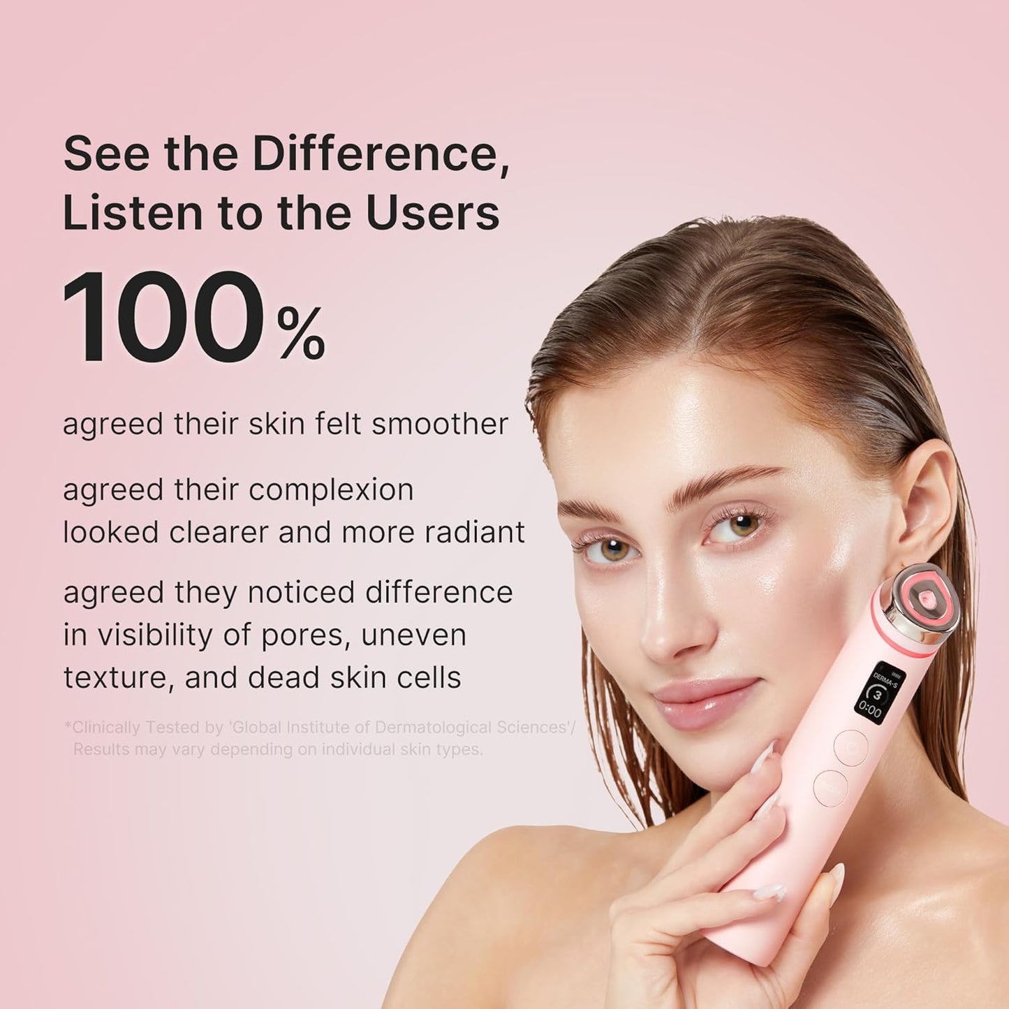 Medicube Booster Pro - 6-in-1 Real Glass Glow Beauty Massager for Clear, Radiant Skin | Pink