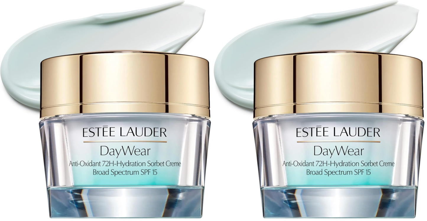 Estée Lauder DayWear Anti-Oxidant 72H-Hydration Sorbet Cream SPF 15 | Oil-Free Face Moisturizer,1.7 Ounce,(Pack of 2)