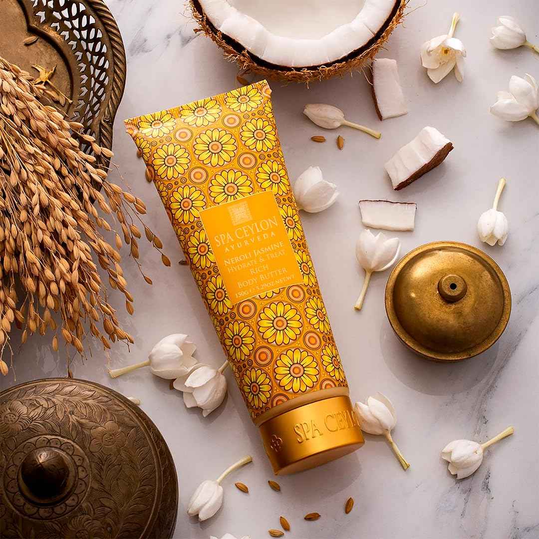 SPA CEYLON Neroli Jasmine Hydrate And Treat Rich Body Butter | Intense Moisture | Skin Softening | Floral Fragrance | Skin Rejuvenation