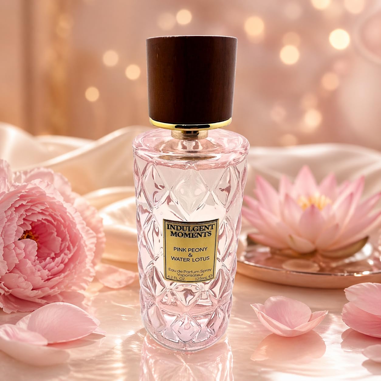 Indulgent Moments Pink Peony & Water Lotus Eau de Parfum for Women – 3.4 FL OZ (100 ml) – Floral, Fresh, Long-Lasting Perfume Spray