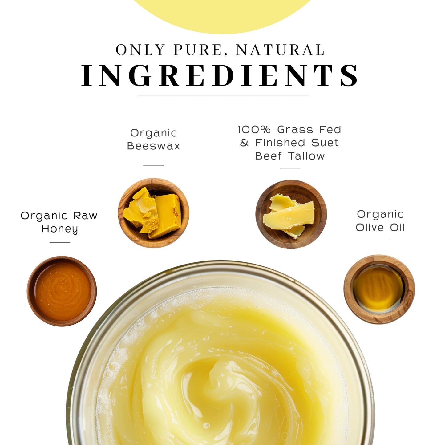 Vanman's Tallow and Honey Balm With No Added Scent - Face Moisturizer with Grass-Fed/Finished Beef Tallow for Skin, Organic Raw Honey and Beeswax, Cold Pressed Olive Oil - 2 oz
