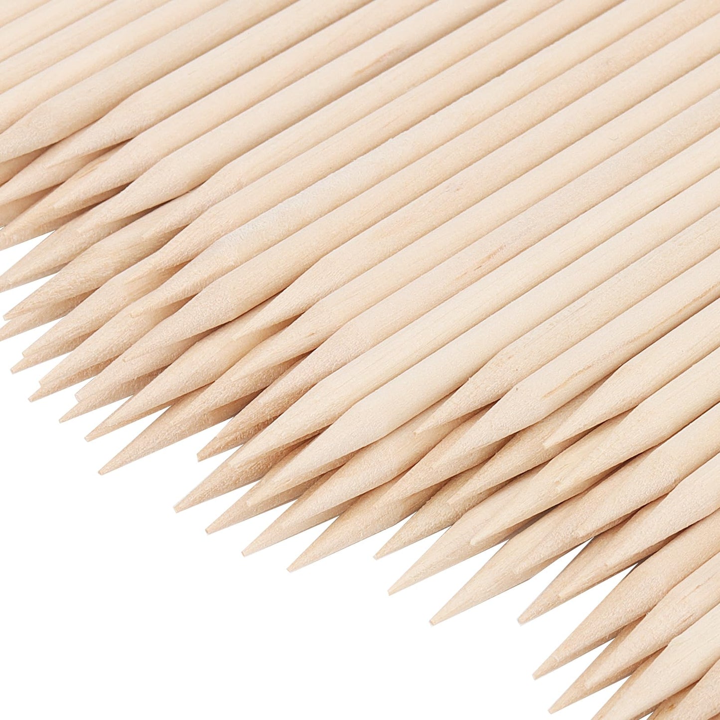 SOUJAP 2400Pcs 4.5 Inch Orange Wood Nail Sticks, Double Sided Wood Cuticle Pusher Tool, Wooden Cuticle Sticks for Manicure, Pedicure