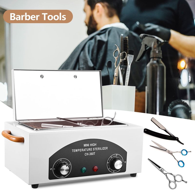 Soiiw High Temperature Sterilizer Autoclave Machine 110V 300W Nail Tool Sterilizer Dry Heat Sterilizer Dental Tool Sterilizer esterilizador de manicura 1.5L Salon Equipment for Metal Tools with Handle