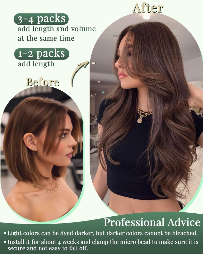 Ugeat Micro Link Hair Extensions, Black Micro Hair Extensions Human Hair, Jet Black Microbead Hair Extension, Remy Human Hair, No Heat or Glue Required, 18 Inch 50G 50S