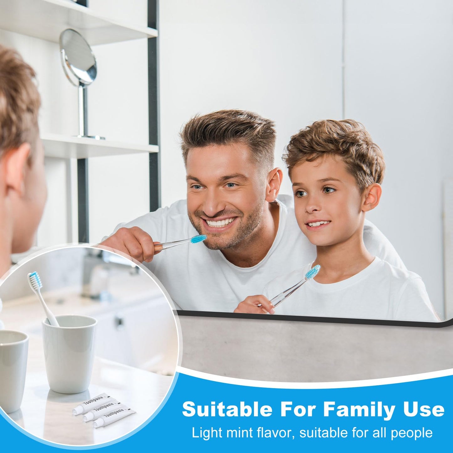 Travel Toothpaste Bulk, 6g/0.21oz White Disposable Toothpaste Suitable for Hotels, Camping, Guests, Homeless People, and Charitable Organizations (300-PACK)