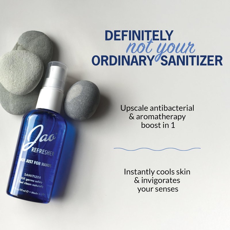 Jao Brand Refresher | Multipurpose Travel Hand Sanitizer, Face Moisturizer, Toner For Face, & Aftershave | Skin Care Travel Essentials | Plant-based | No Parabens, No Sulphates | 4 oz