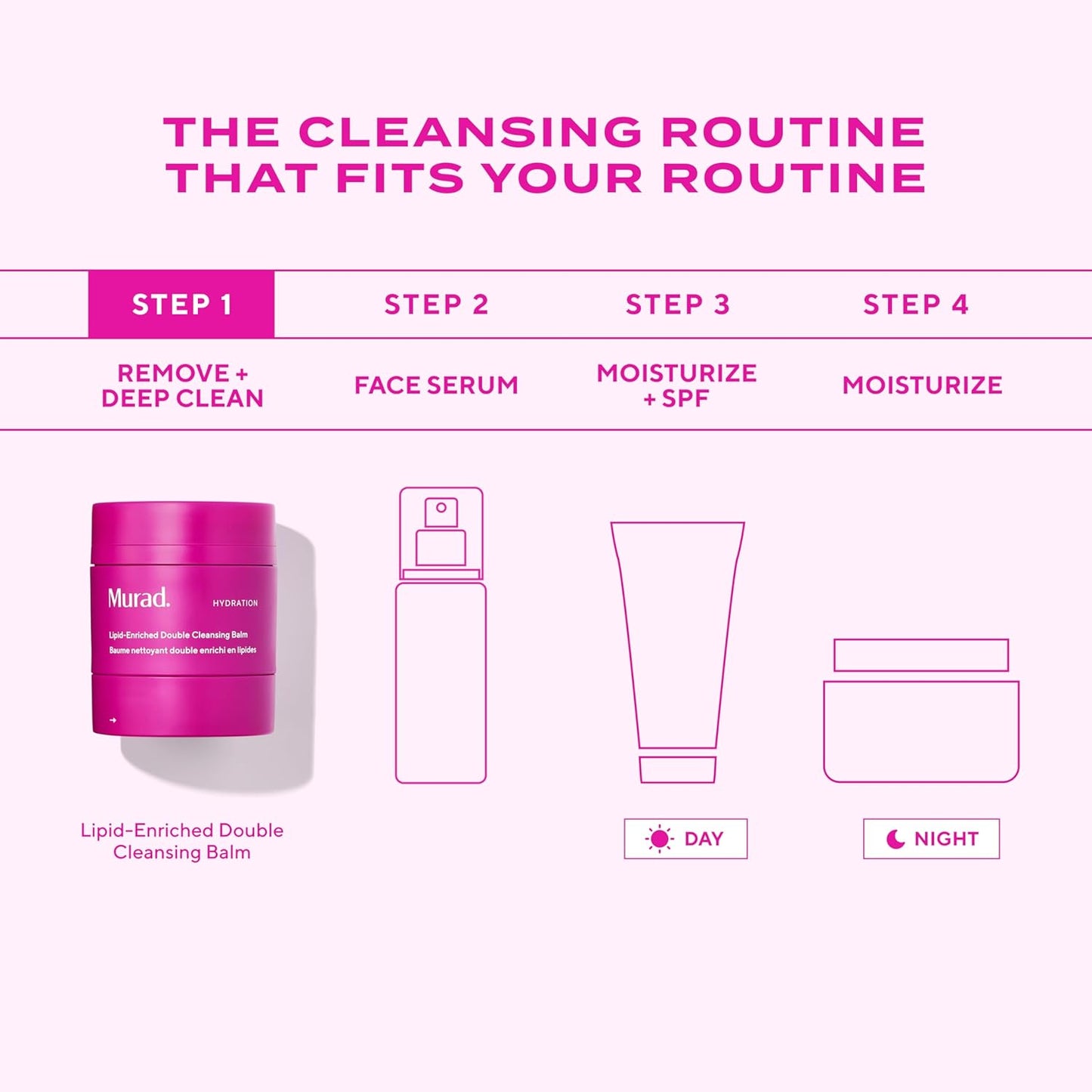 Murad Lipid-Enriched Double Cleansing Balm - Hydrating Balm-to-Oil Makeup Remover | 1.7 Fl Oz