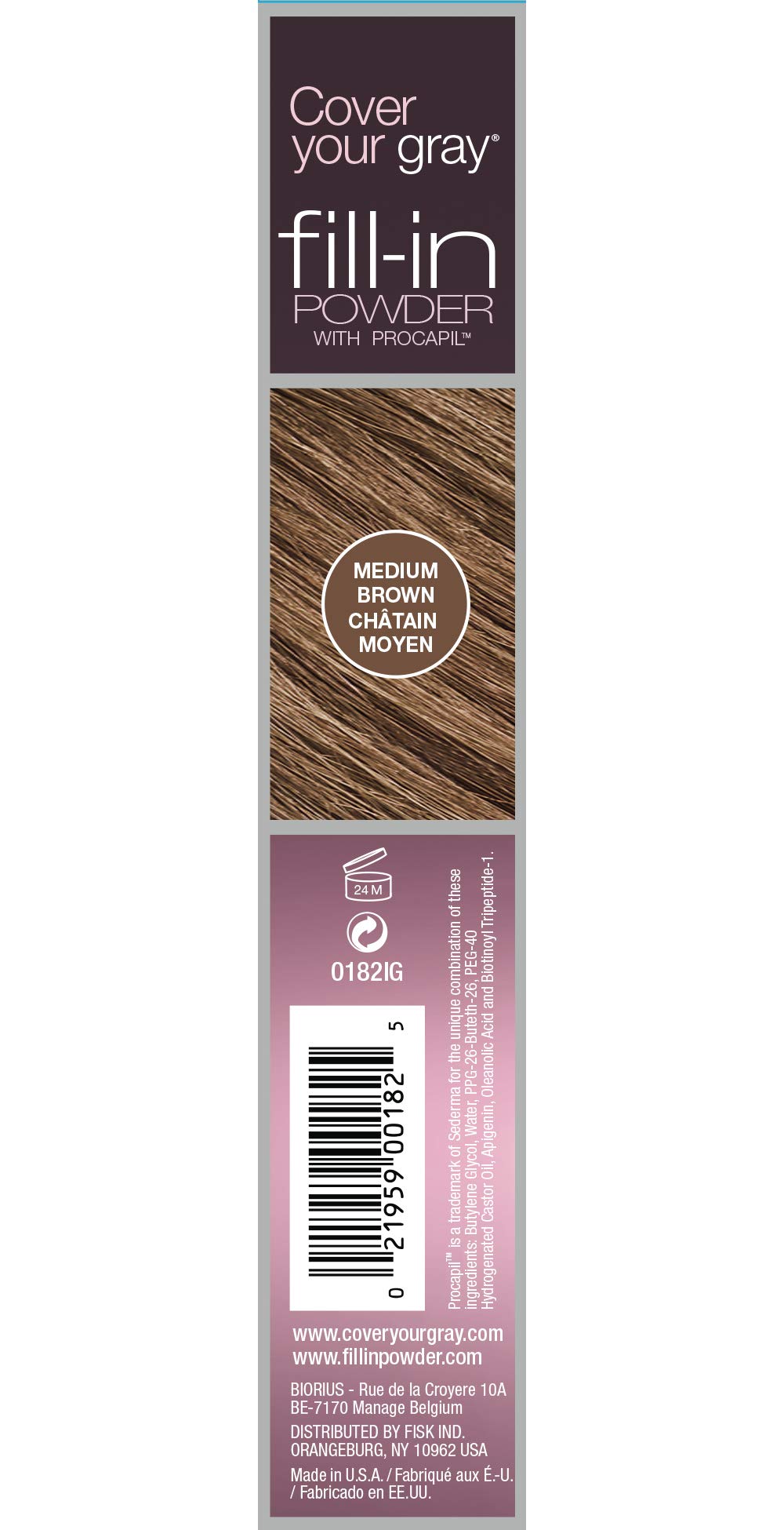 Cover Your Gray Fill In Powder - Medium Brown (Pack of 6)